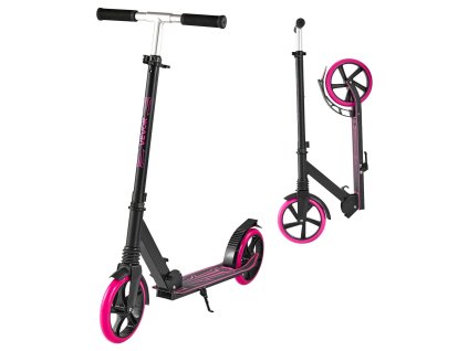 Kolobežka skladacia 2-kolesová, nastaviteľné riadidlá, 99,8 kg, ružová