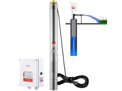 Ponorné čerpadlo do studní 2200 W 230 V, 9.8 m³/h, 144 m, IP68