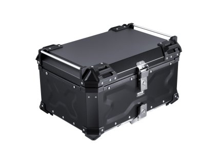 Horný kufor na motorku 65L, hliníkový, vodotesný, s vankúšom a zámkom