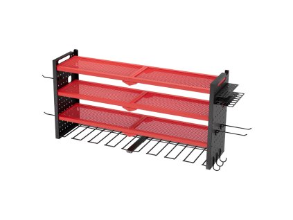 Stenový organizér náradia 4 vrstvy 8 držiakov na vŕtačky, bočné panely