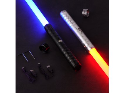 Sada 2 svetelných mečov, 7 rgb farieb, 4 zvukové režimy, dobíjateľné