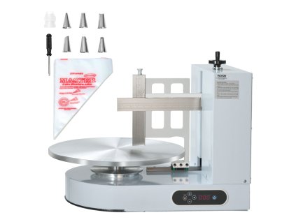 Stroj na natieranie krému na torty 4"–16", 25–320RPM, otočný stolík