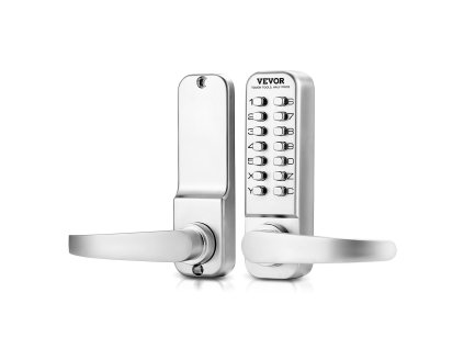 Mechanický bezkľúčový zámok na dvere, 14 tlačidiel, nerez, vodotesný