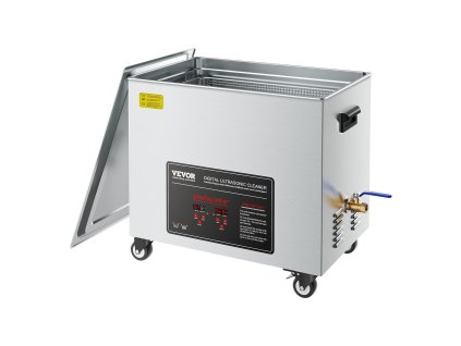 Ultrazvuková čistička 50L, nerezová, 840W, digitálny displej, kolieska