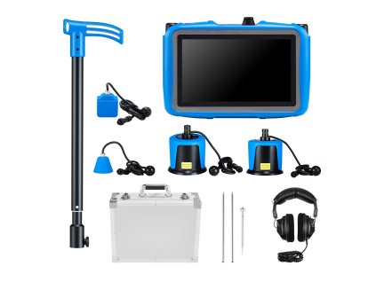 Detektor únikov vody z potrubia, 4 senzory, 1hz–10000hz, lcd, 3 sondy