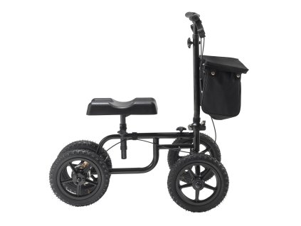 Skladací kolenný skúter, oceľ, 12" (30.5 cm) koleso, dvojité brzdy