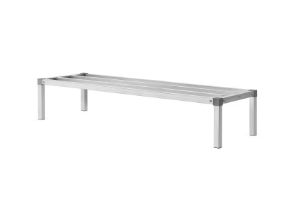 Hliníkový podlahový regál 60”×20”, 12” od zeme, 1000 lbs zváraný