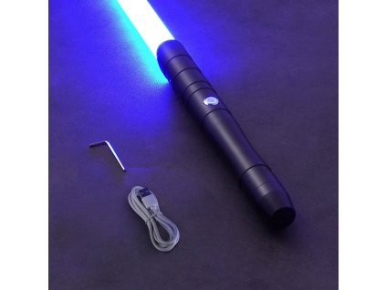 Svetelný meč 38" s 12 rgb farbami, fx zvukom, nabíjateľný usb