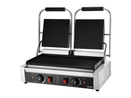 Panini gril 3600W elektrický, nerez, dvojitý lis, 48×23cm platňa