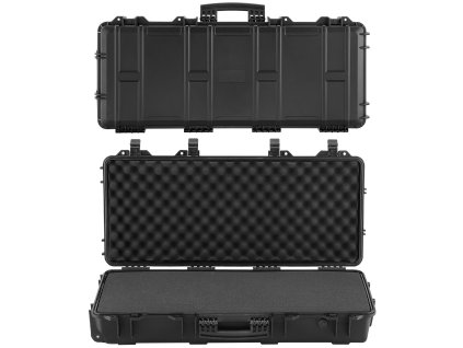 Pevný kufor na pušku, zamykateľný, 914 mm, 4 vrstvy peny, IP67, kolesá