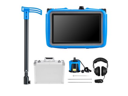 Lokátor únikov vody potrubia, 1hz–10000hz, lcd dotykový, 5 m, 3 sondy