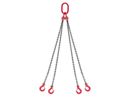 Reťazový záves 6.3mm×1.5 m, 4 hákové ramená, nastaviteľný g80, 2993kg