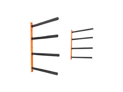 Nástenný držiak na kajaky 4×, nastaviteľné ramená, nosnosť 181,4 kg