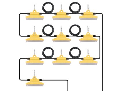 Stavebné reťazové svetlá 30.5 m 150W 15000LM pripojiteľné vodotesné