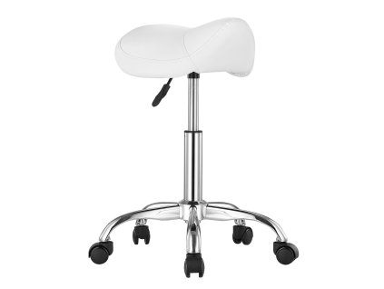 Sedlová stolička na kolieskach, 450 LBS nosnosť, nastaviteľná, pu koža