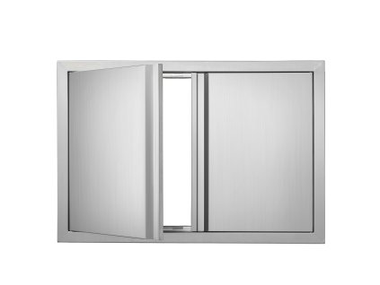 Dvojité prístupové dvierka 710×482 mm nerezové, zapustené rúčky