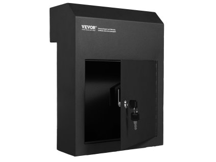 Schránka na kľúče cez dvere 30.5×15.2×40.6 cm otvor 4.6 cm čierna