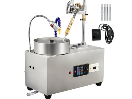 Brúska na drahokamy a jadeit 6inch s vodným čerpadlom, mech. rukoväť