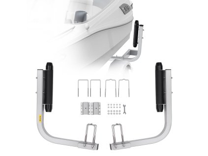 Vodiace tyče na lodný príves, 2 ks, nastaviteľné, kalená oceľ