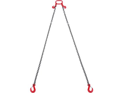 Reťazový úväz 9.5mm×182.9cm, 2-ramenný g80 s hákmi, 4989.5 kg