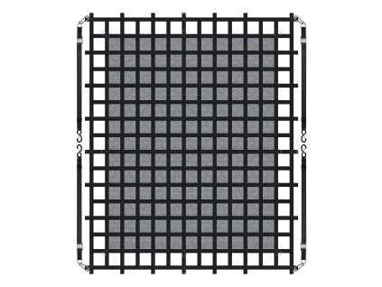 Sieť na náklad 120 in×105 in, 4 nastaviteľné popruhy, karabíny