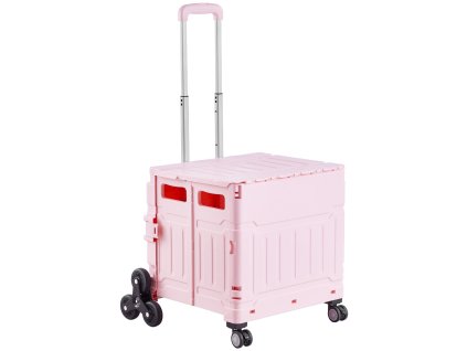 Skladací vozík 65 l, schodiskové a 360° kolieska, telesk. rúčka