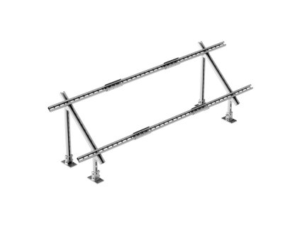 Držiaky solárnych panelov nast. 30°–60°, 1–4 panely, uhlíková oceľ