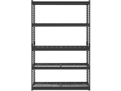 Skladový regál, nosnosť 2500 lbs, 5 políc, 18" d×48" w×72" h