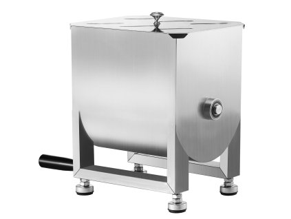 Ručný mixér na mäso nerez 15L, max 15lbs, s vekom a rukoväťou