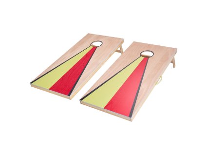 Hra cornhole 4×2 ft, masívne drevené dosky, 8 vakov, s rukoväťou