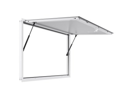 Servisné okno 135×84 cm hliníkový rám s markízou otváranie do 85°