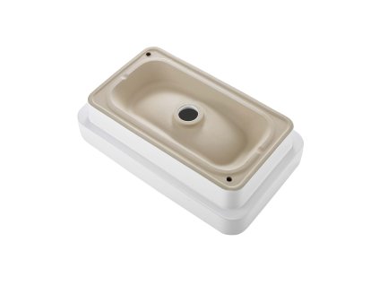 Polozapustené keramické umývadlo obdĺžnikové 490×305 mm, otvor 45 mm