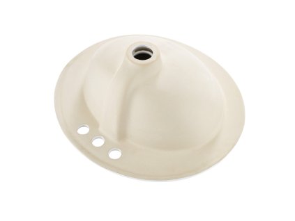 Polzapušťané oválne keramické umývadlo 485×425 mm s prepadom, 3 otvory