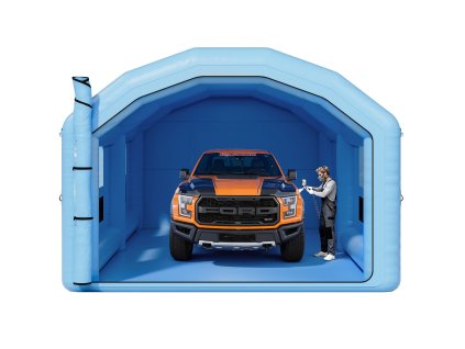 Nafukovacia lakovacia kabína 10×6×4 m, 950/1100W, kruhová strecha