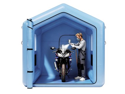Nafukovacia lakovacia kabína 3×2.5×2.5 m, 550W ventilátor s filtrom