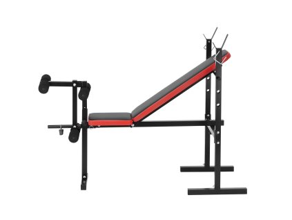 Posilňovacia lavička viacpolohová skladacia nosnosť 380lbs s oporou