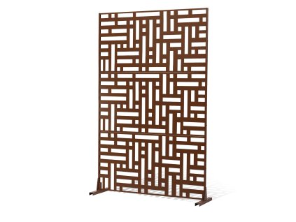 Oceľový súkromný paraván 3-panelový stojaci 36"×72" balkón terasa