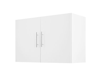 Nástenná skrinka na prádlo, 2 police, 2 dvierka, 16×36×24" biela