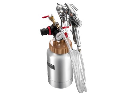 Tlaková nádoba 2 l, 2 pištole φ1,8/φ3 mm, 2×3 m hadice, 3 nastavenia