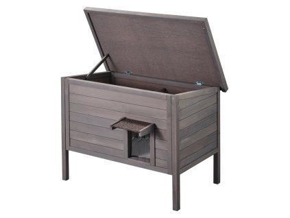 Vonkajší drevený domček pre mačky s penovým zateplením, 34"L×22"W×27"H