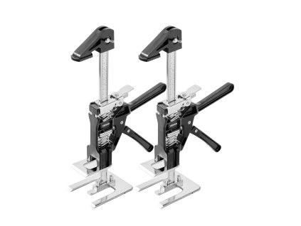 Ručný zdvihák 2 ks, nosnosť 200 kg, zdvih 165 mm, magnetická vodováha