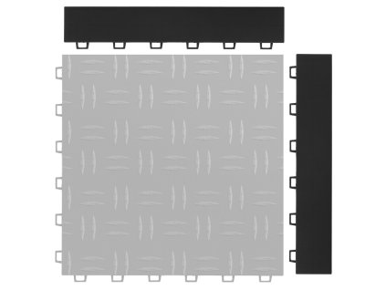 Prechodová hrana 15 ks pp pre 6-zámkové rohože protisklzová čierna