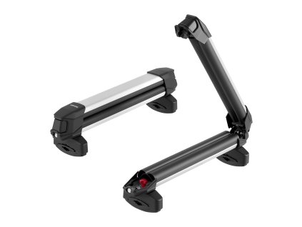 Strešný nosič lyží a snowboardov 4 páry/2 snowboardy, 2× hliník, zámok
