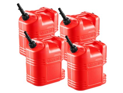 Palivový kanister 19 L, výlevka, priehľadná stupnica, 15 L/min, 4 ks