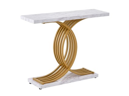 Úzky konzolový stôl za pohovku 39.4 inches, 1 polica, kovový rám