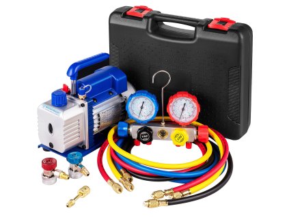 Sada vákuovej pumpy a manometrov ac 4.8 CFM 5PA pre hvac s kufríkom