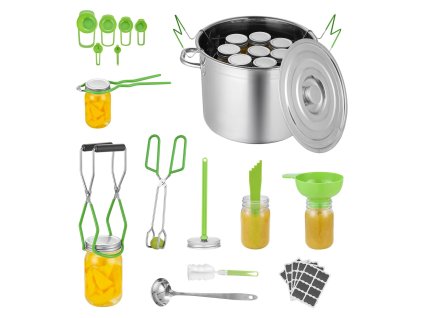 Sada na zaváranie 11 dielov pre vodný kúpeľ, nerezové príslušenstvo