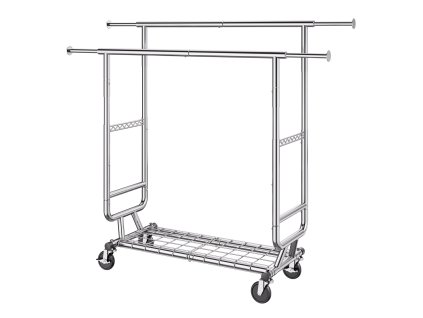 Stojan na oblečenie, dvojitá tyč, nastaviteľný, nosnosť 272,2 kg