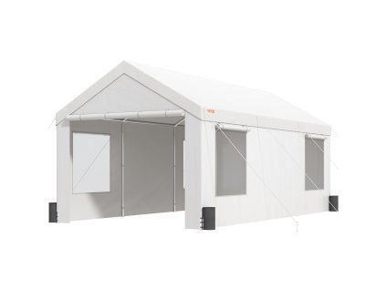 Prístrešok pre vozidlá 3.7×6.1 m, odnímateľné steny, ventilačné okná