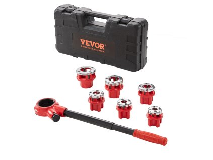 Súprava ručného račňového závitníka 6,4–32 mm NPT, 6 ks s kufríkom